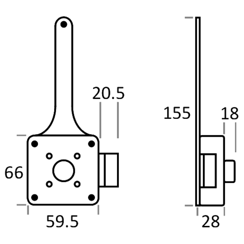 BORG LOCKS BL4409 Marine Grade Wooden Gate Digital Lock With Slam Latch