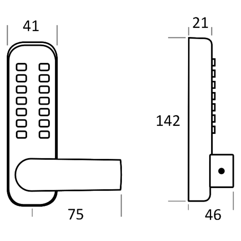 BORG LOCKS BL4409 Marine Grade Wooden Gate Digital Lock With Slam Latch