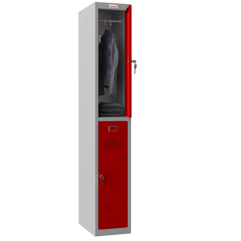 Phoenix 2 Door Single Column Personal Locker Open