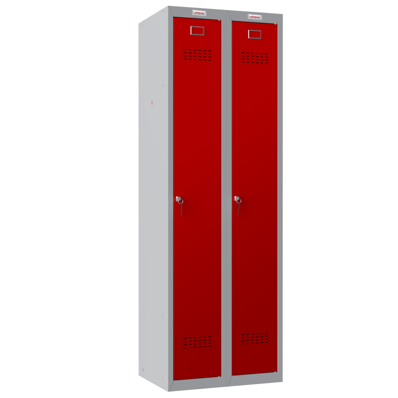 Phoenix 2 column 2 door red personal locker