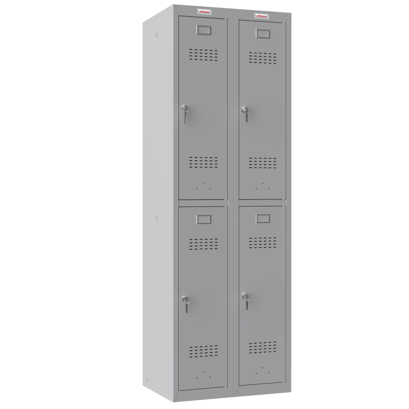 Phoenix PL Series PL2260GGK 2 Column 4 Door Personal Locker Combo in Grey