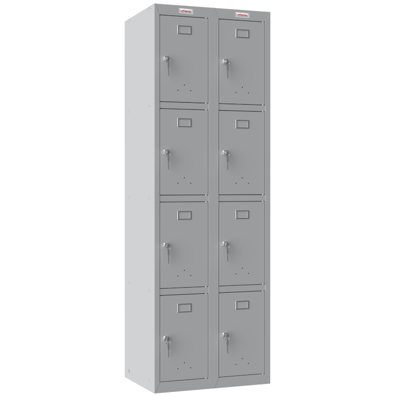 Phoenix PL Series PL2460GGK 2 Column 8 Door Personal Locker Combo in Grey
