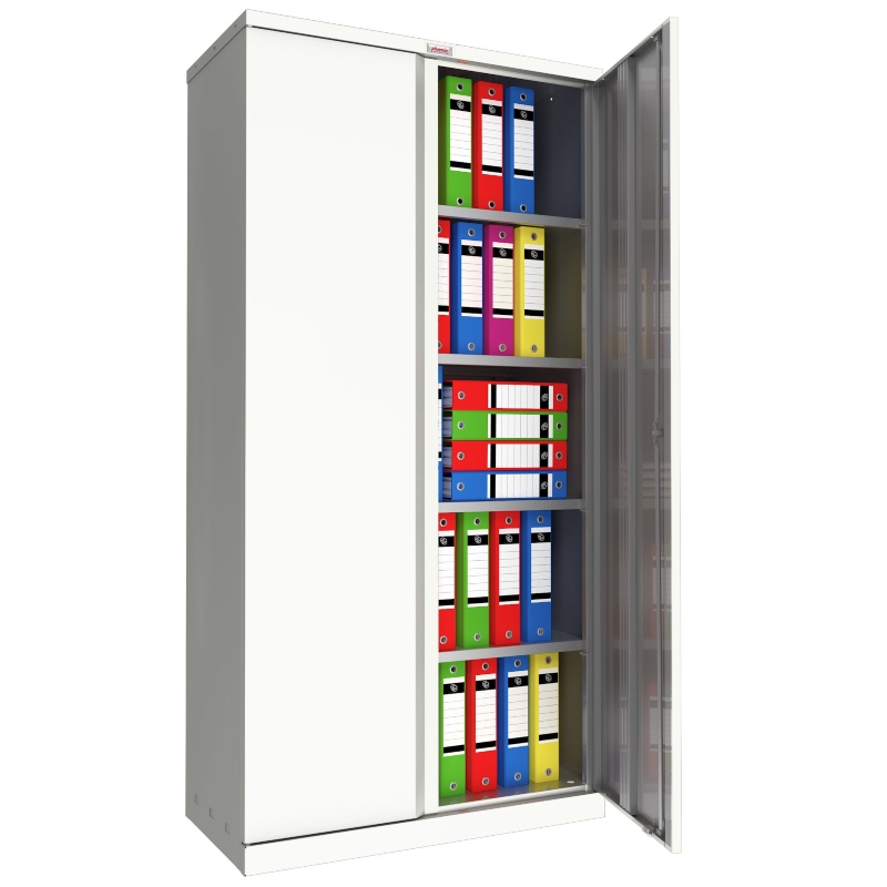 Phoenix SC Series SC1891WK 2 Door 4 Shelf Stationery Cupboard in White
