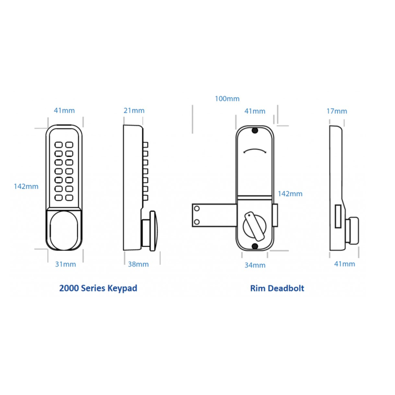 Borg BL2605 ECP – Marine grade inside rim-fixed deadbolt lock