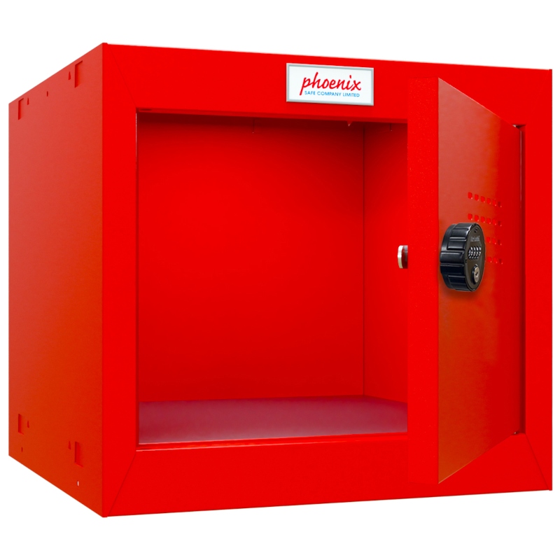 Phoenix CL0344RRC Size 1 Red Cube Locker with Combination Lock