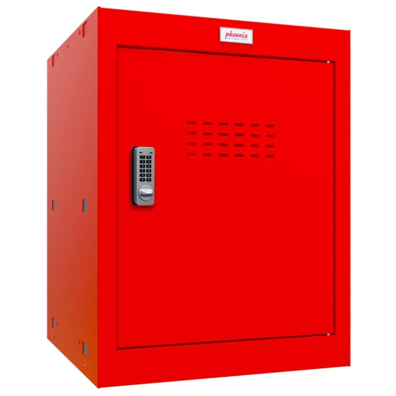 Phoenix CL0544RRE Size 2 Red Cube Locker with Electronic Lock