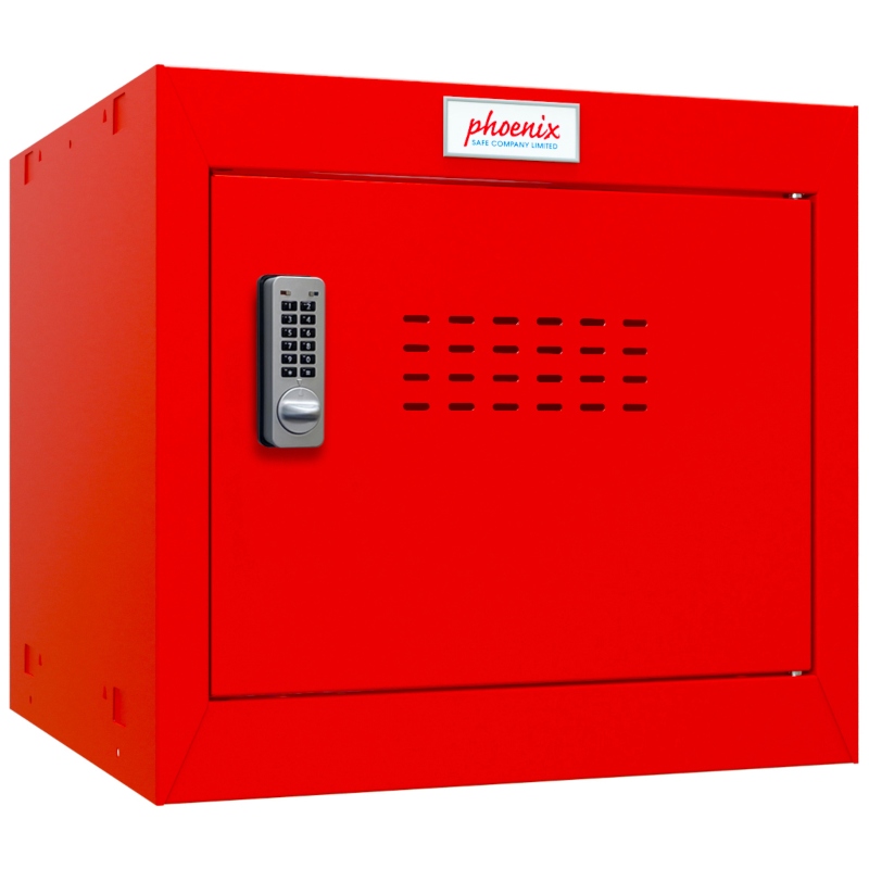 Phoenix CL0344RRE Size 1 Red Cube Locker with Electronic Lock