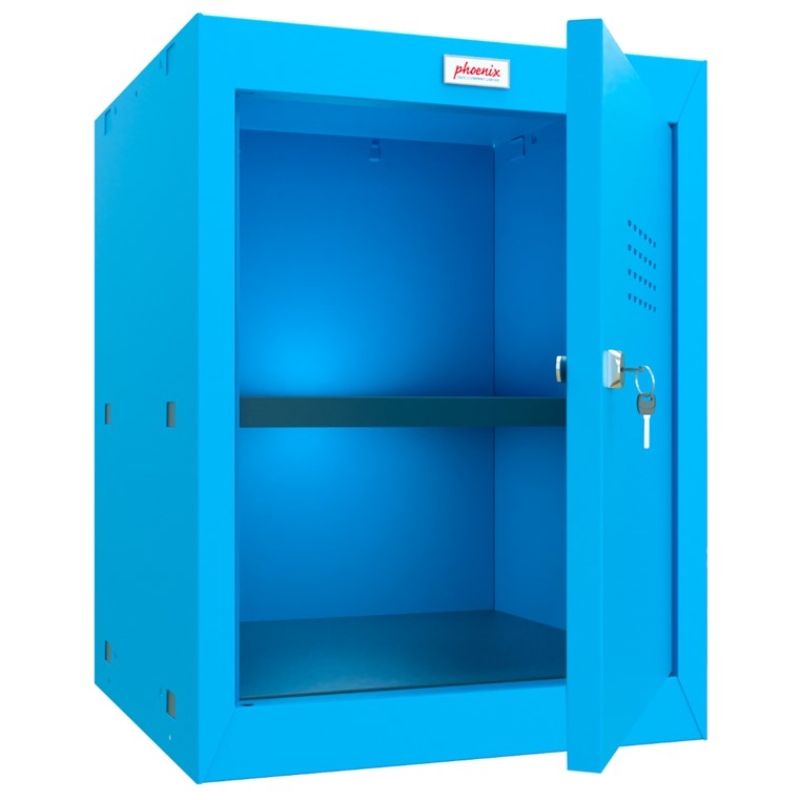 Phoenix CL0544BBK Size 2 Blue Cube Locker with Key Lock