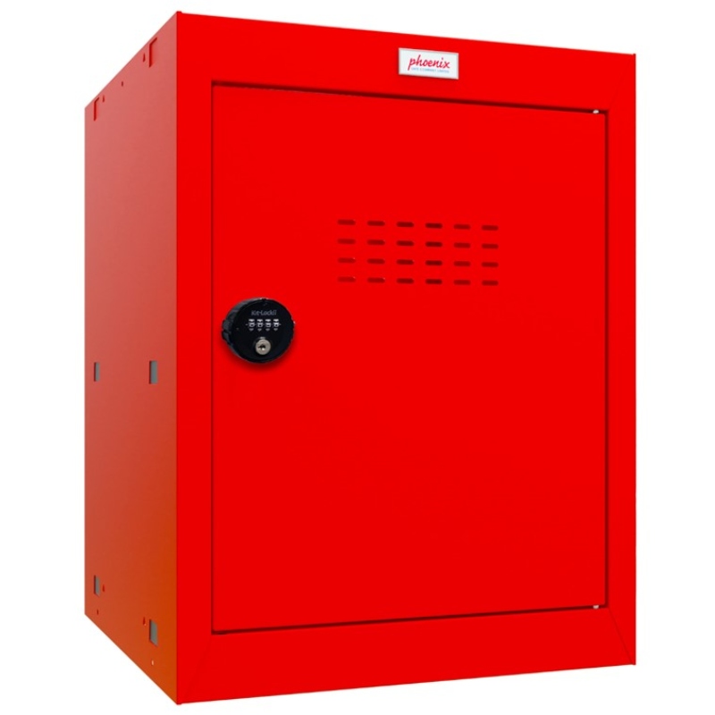 Phoenix CL0544RRC Size 2 Red Cube Locker with Combination Lock
