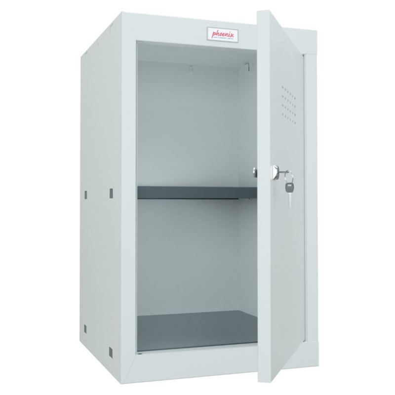 Phoenix CL0644GGK Size 3 Light Grey Cube Locker with Key Lock