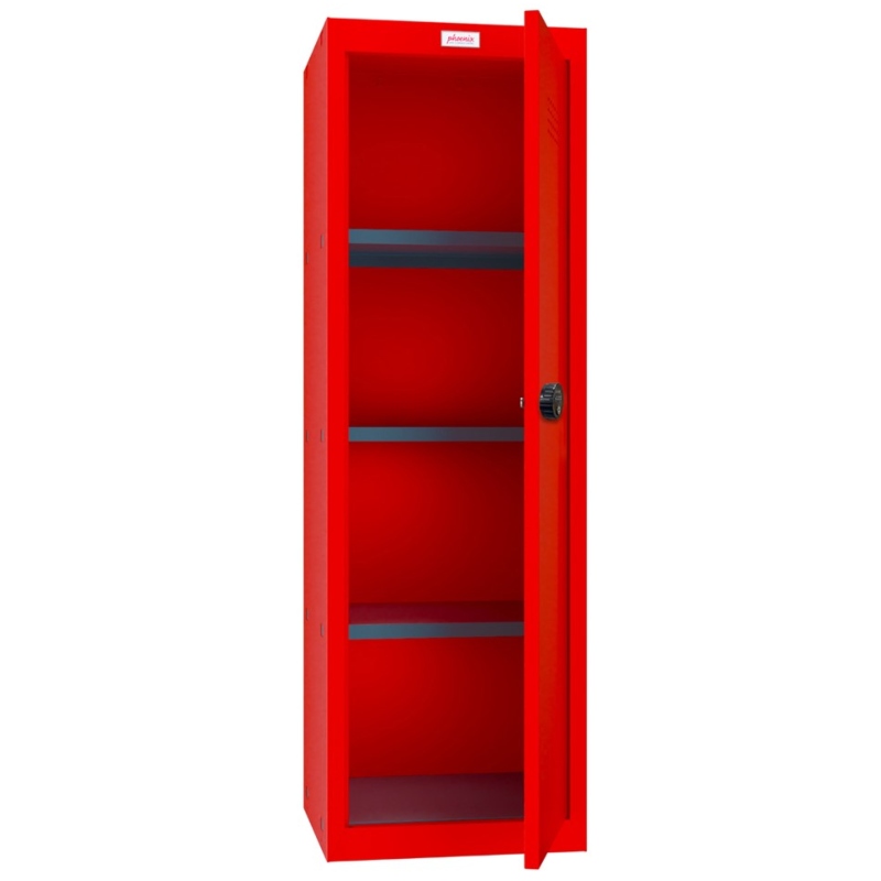 Phoenix CL1244RRC Size 4 Red Cube Locker with Combination Lock