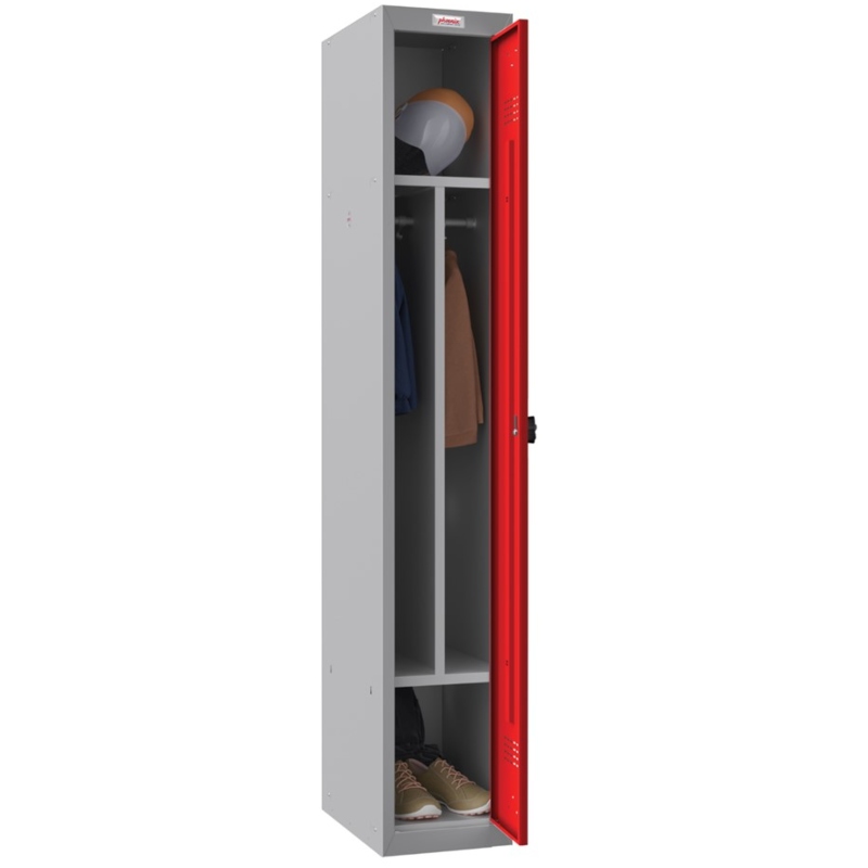 Phoenix CD1130-4GRC Clean and Dirty Red Locker Open - Combination Locking