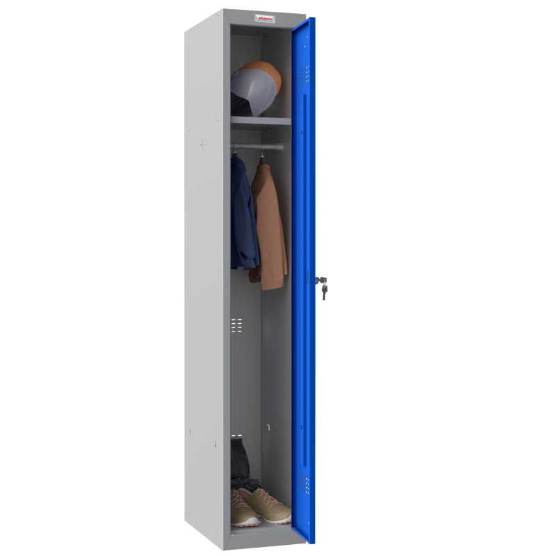 Phoenix 300D Single 1 Door Personal Locker. Blue Door