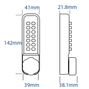 BORG LOCKS BL2621 MG Pro ECP Marine Grade Double Sided Mortice Latch