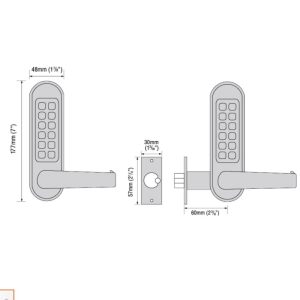 CL0510 Back To Back Marine By Codelocks Dual Digital Lock