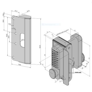 GATEMASTER Superlock Double Sided Surface Fix Digital Lock