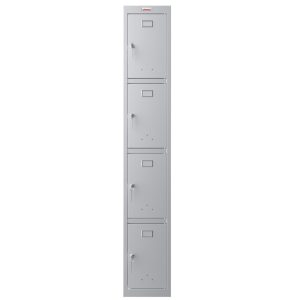 Phoenix 1 Column 4 Door Grey Personal Locker