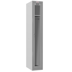 Phoenix Single Column 1 Clear Door Personal Locker.