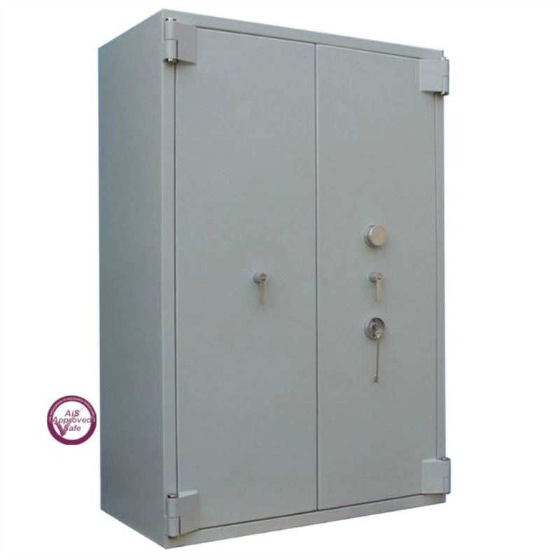 SECURIKEY  Euro Grade 5 780 Dual Locking (Key and Mechanical Combination) Cash Safe with Double Doors